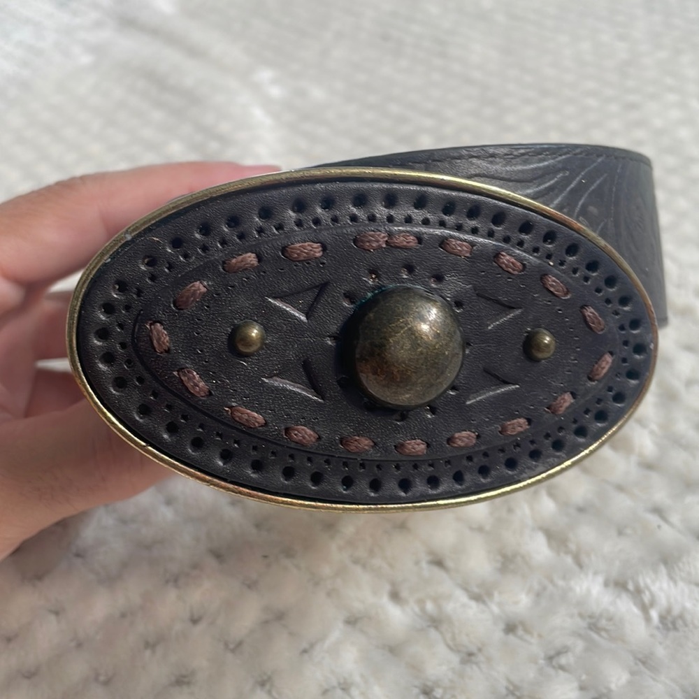 Adrianne Landau leather belt